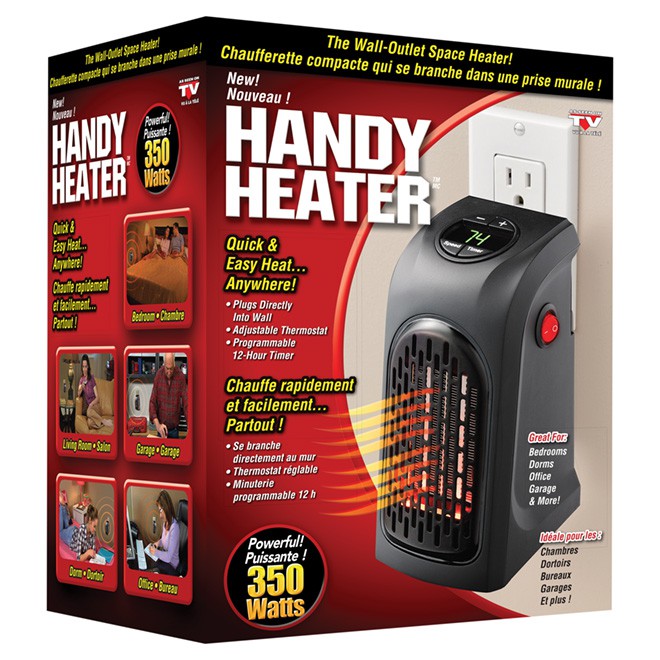 Quạt sưởi/Đèn sưởi cầm tay handy heater 400W - có hẹn giờ thông minh