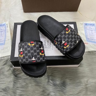 dép lê bảo bình mickey nâu mickey đen
