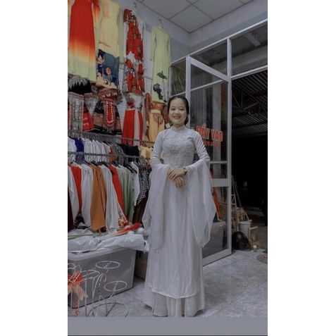 Áo dài trắng.thiet kế