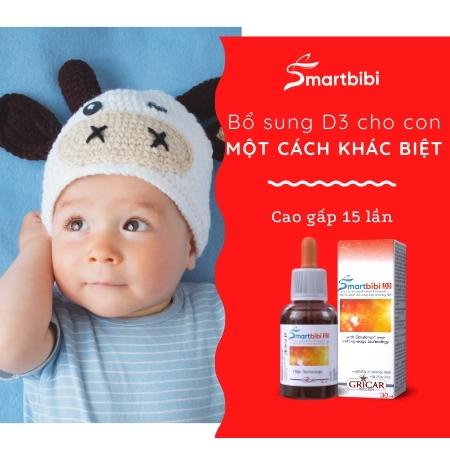 Siro Bổ Sung Vitamin Smartbibi D3  Giúp Giảm Nguy Cơ Còi Xương, Quấy Khóc, Đổ Mồ Hôi Trộn Ở  Chai 30ml