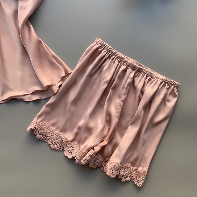 KELLY WANG SX412 bộ ngủ lụa satin cao cấp- đồ ngủ gợi cảm (Có muốt ngực) | BigBuy360 - bigbuy360.vn