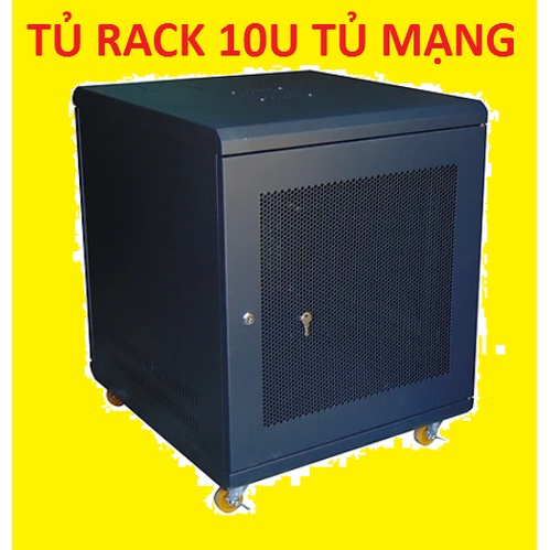 TỦ RACK 10U SÂU 500 CỬA LƯỚI MÀU ĐEN - 19 INCH - Tủ Rack 10u, 6u, 42u, 12u ĐẠI LÝ - tháng 5/2023