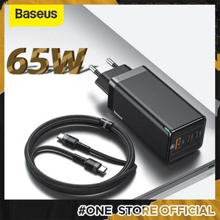 Củ sạc baseus gan mini fast charging charger c+c+a 65w charging set