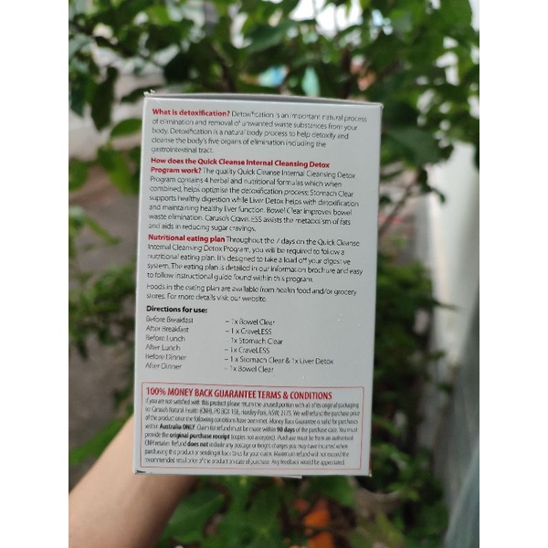 Liệu trình thải độc cơ thể 7 ngày của Úc - Carusos Quick Cleanse Internal Cleansing