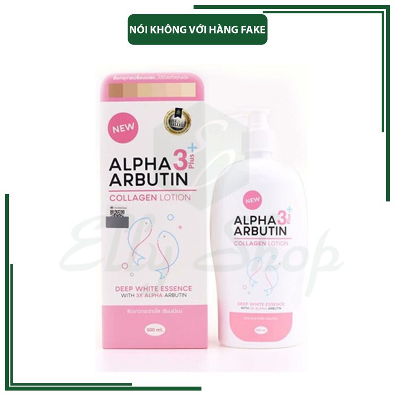 Sữa Dưỡng Thể Trắng Da Alpha Arbutin Collagen Lotion 3+ Plus - 500ml