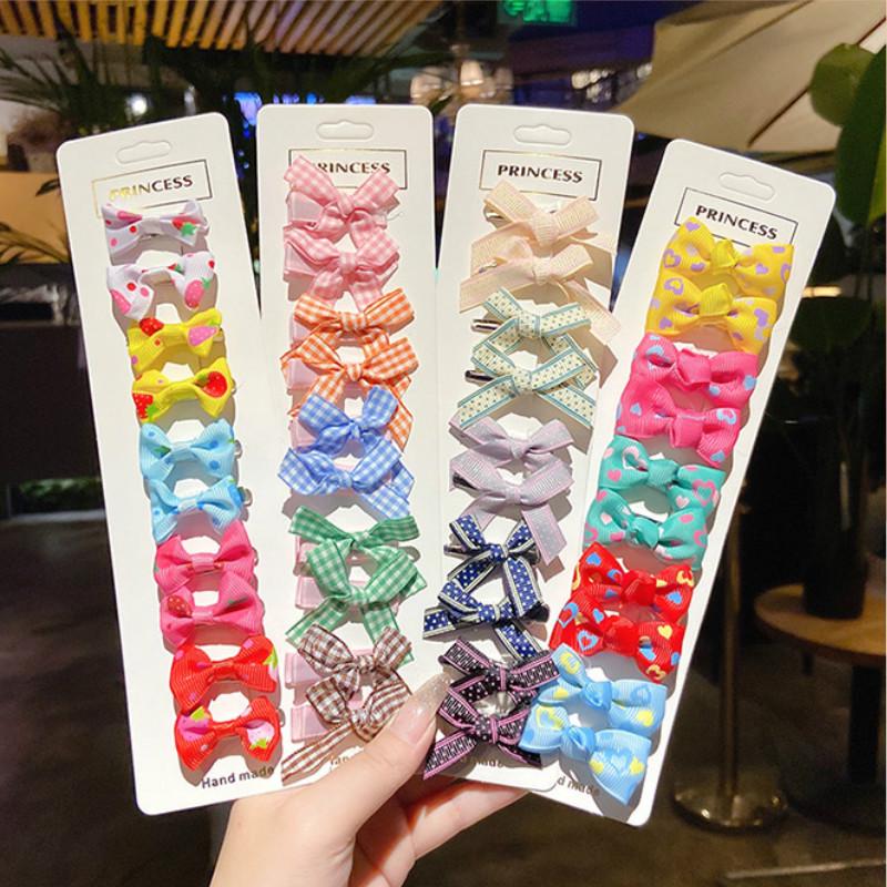 Set 10 Kẹp Tóc Nơ Dễ Thương Cho Bé Gái