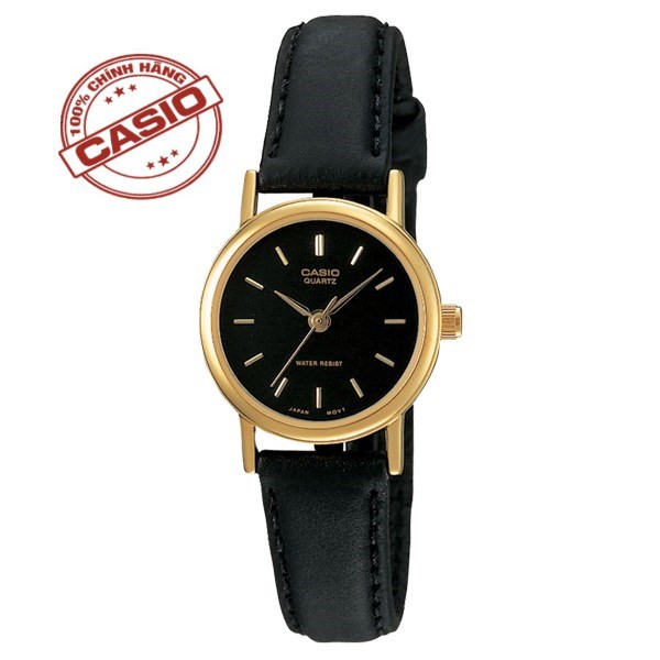 Đồng hồ nữ Casio LTP-1095Q-7A Chính hãng dây da mặt đen