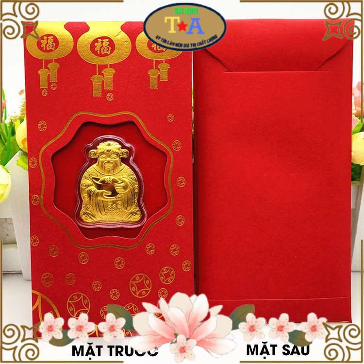 Bao Lì Xì Thần Tài Mạ May Mắn Rước Tài Lộc, Qùa tặng Tết, gia dụng thiên an giá sỉ