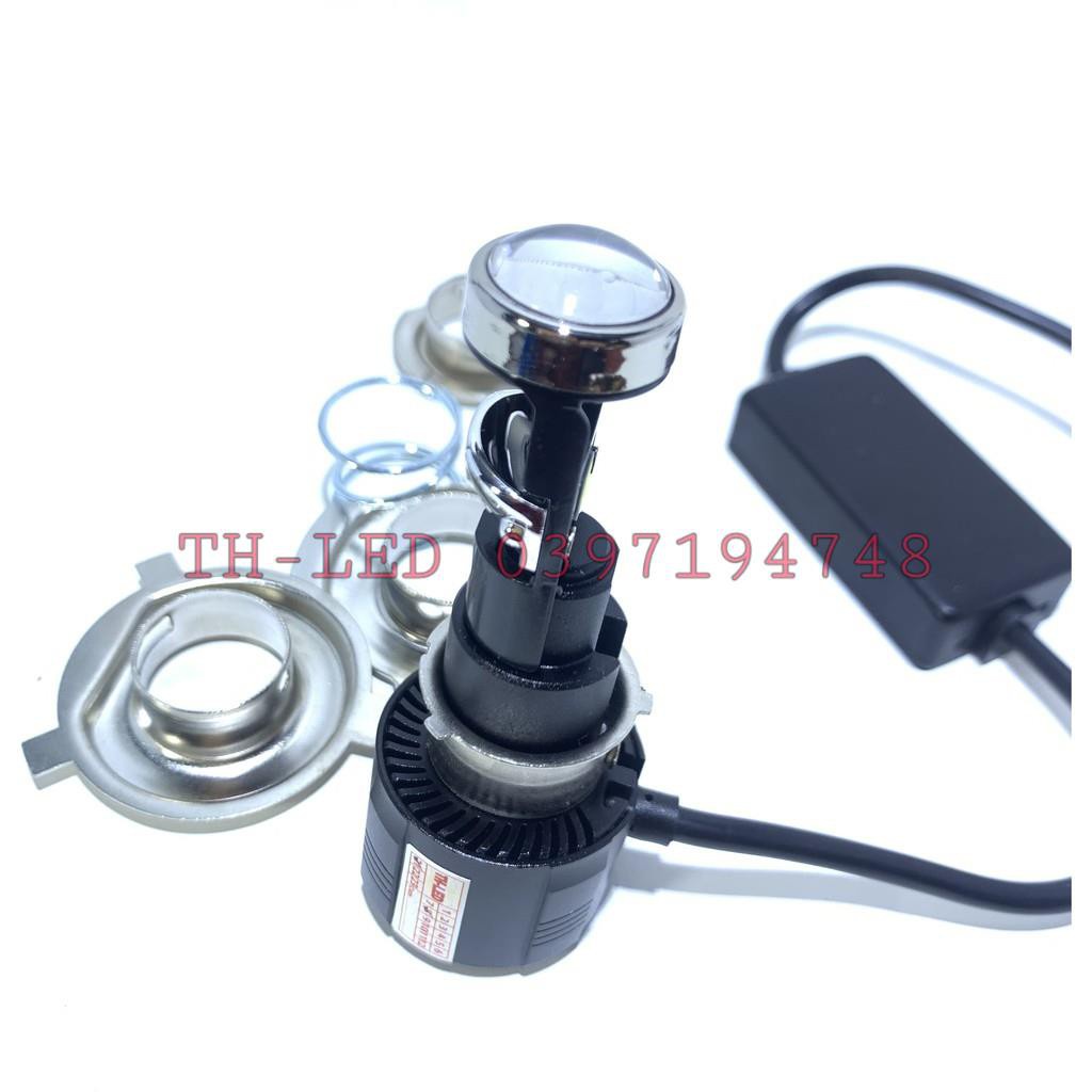 Đèn led bi cầu mini M8 TÍ HON Dây Tản Nhiệt chân drean, H7, H4