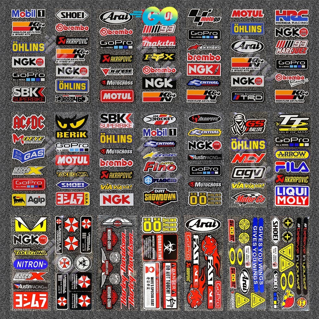 Bộ đề can Vinyl phản quang dán cho xe máy xe đạp xe hơi mũ bảo hiểm YAMAHA