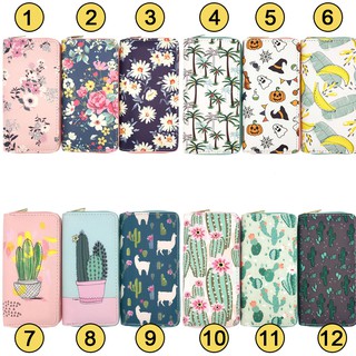 BST bóp ví dài cầm tay nữ họa tiết hoạt hình chủ đề thiên nhiên xương rồng cute dễ thương  - Link 1 - Banana Store