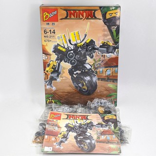 NINJAGO_(670 miếng) Lắp ráp lego Ninja Đại Chiến Siêu Người Máy và Ninja (có thể biến hình siêu xe)