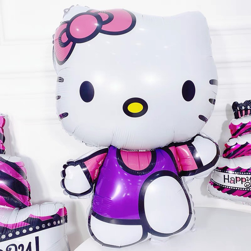 Bóng bay hình mèo Hello Kitty trang trí sinh nhật, đầy tháng, thôi nôi