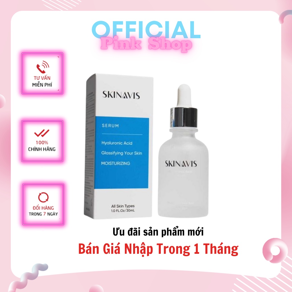 Serum , Tinh Chất Cấp Ẩm Phục Hồi SKINAVIS Hyaluronic Acid & Niacinamide + B5 - Pink Shop | BigBuy360 - bigbuy360.vn