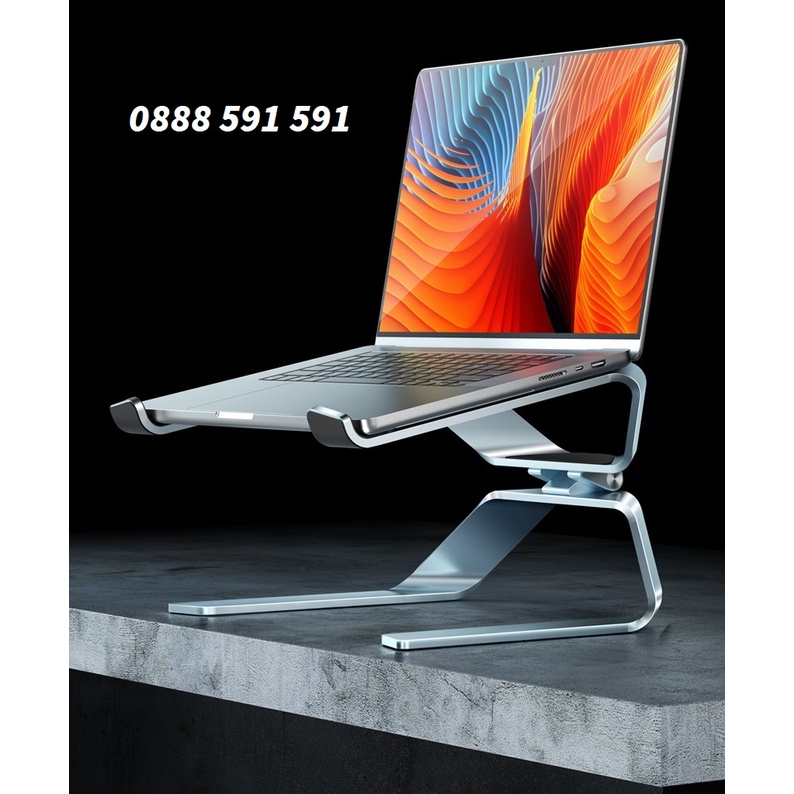 P69 Giá đỡ để laptop stand notebook, máy tính xách tay hợp kim nhôm có thể tháo rời kiêm tản nhiệt.
