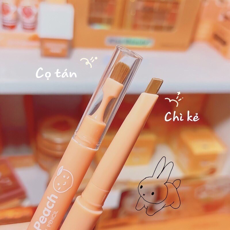 Chì mày 2 đầu cọ KISS BEAUTY peach