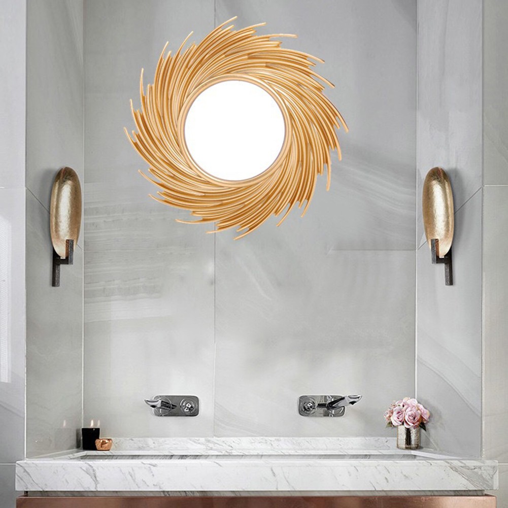 Gương treo tường 10&quot; họa tiết mặt trời dùng trang trí độc đáo