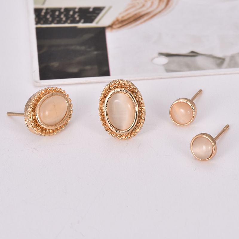 Bộ 36 hoặc 18 đôi khuyên tai màu vàng bạc nhiều kiểu dáng thời trang
