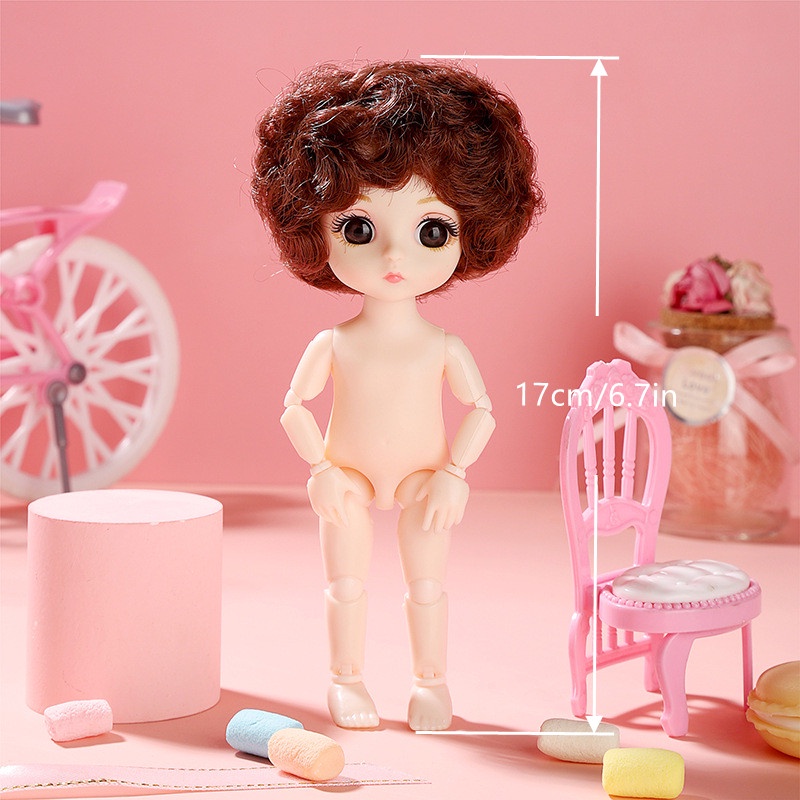 Búp Bê Công Chúa Mini Mặc Đầm Dễ Thương Dành Cho Búp Bê Đồ Chơi DIY 17CM