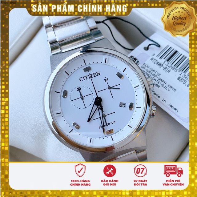 Đồng hồ nam Citizen AT2400-81A Eco-drive  Kính Sapphire  Chống nước 10ATM size 41mm chính hãng