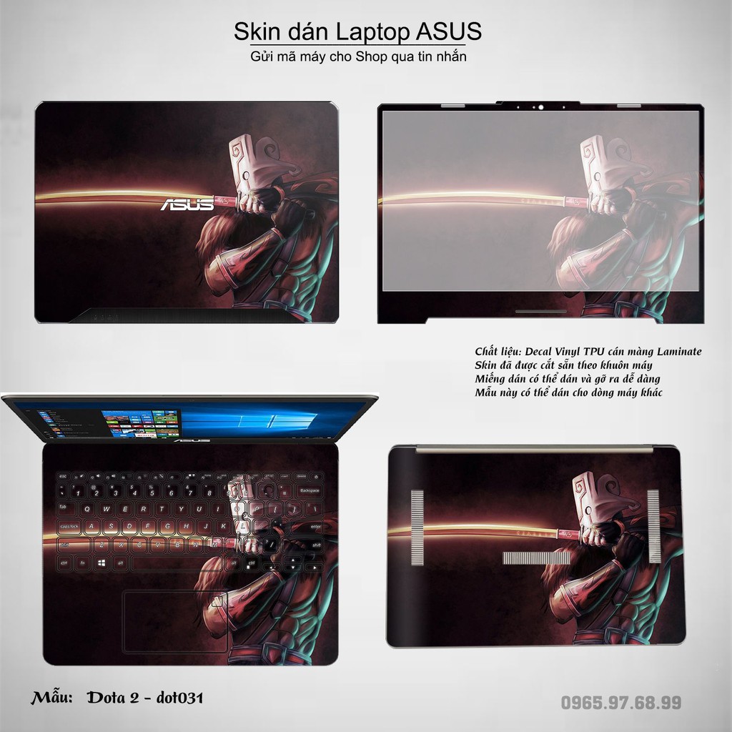 Skin dán Laptop Asus in hình Dota 2 _nhiều mẫu 6 (inbox mã máy cho Shop)