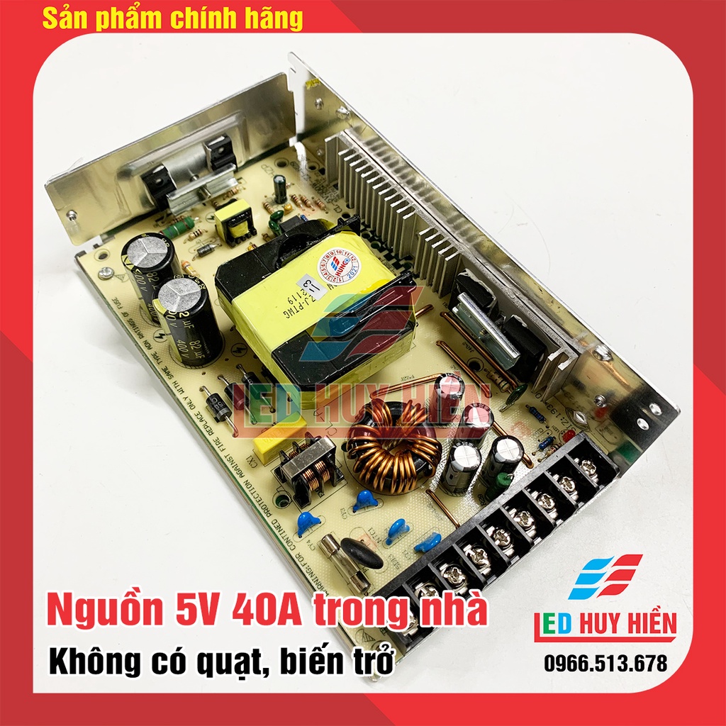 Nguồn led 5v 40a HUNCO trong nhà, Nguồn 5v40a 200W HUNCO chất lượng cao