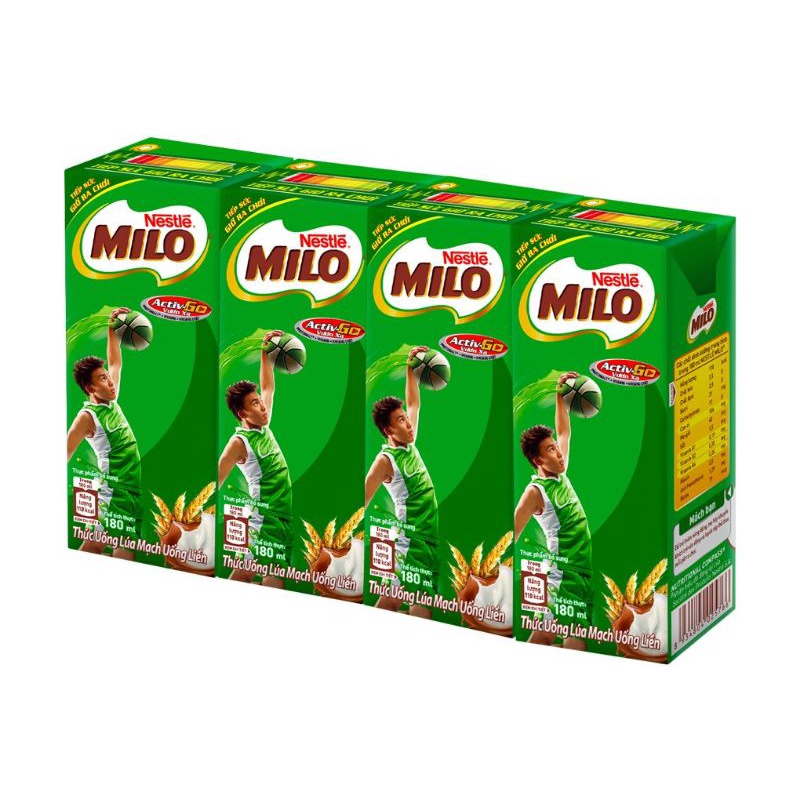 [Freeship70k] Lốc 4 hộp sữa Milo 180ml/110ml