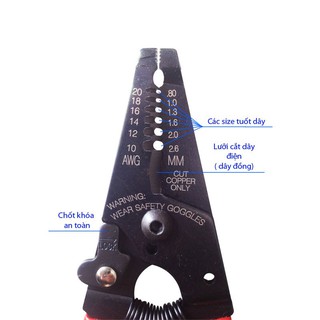 Kìm tuốt dây điện 6" top - ly-2028pro