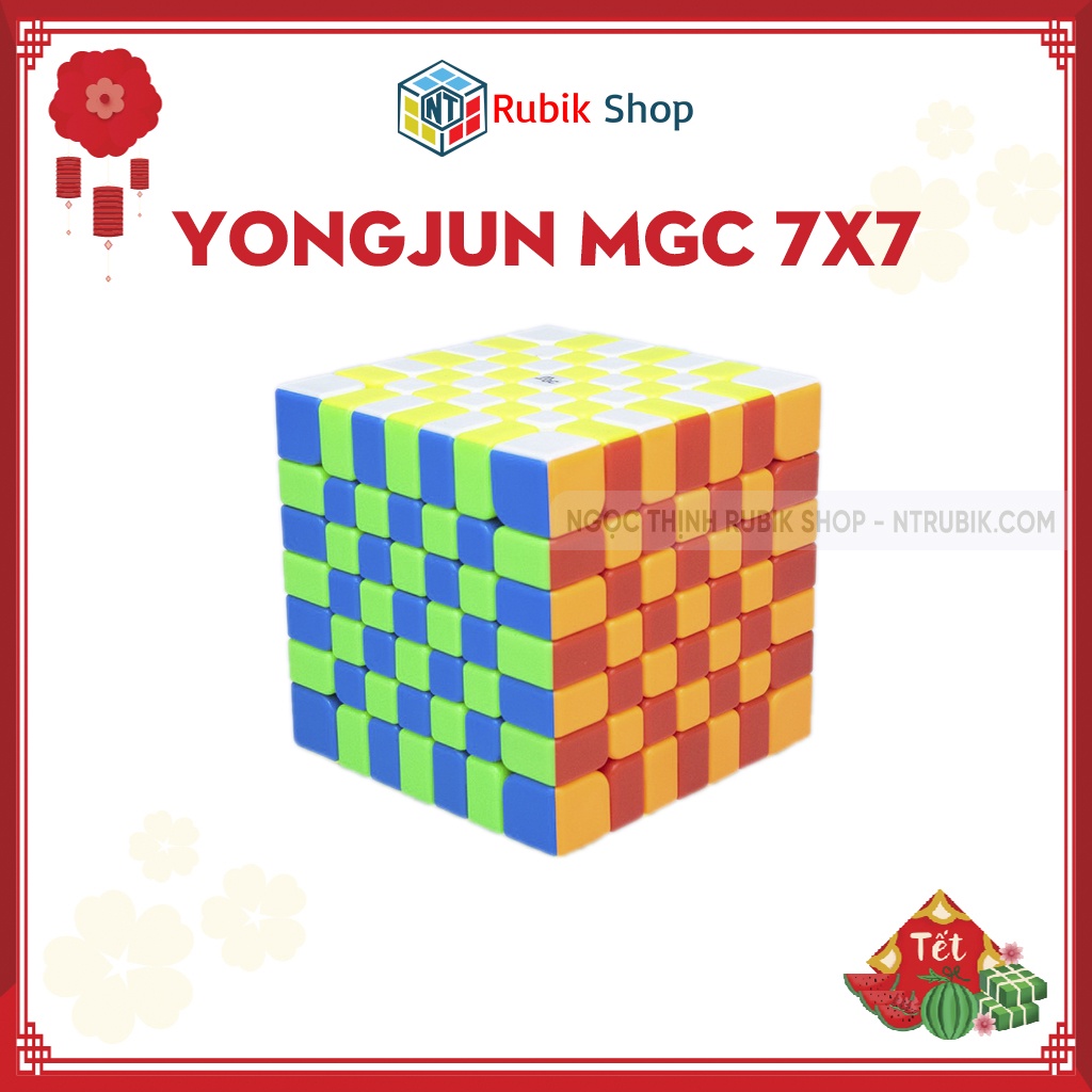 [Siêu phẩm] Rubik 7x7x7 YongJun Flagship MGC 7x7 Stickerless (Có nam châm- Không viền)