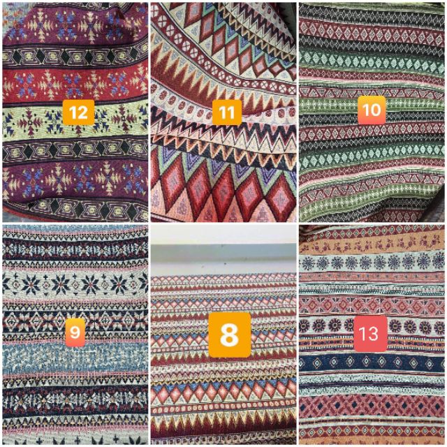 Vải thổ cẩm kích thước 2,1 ×80 viền ren