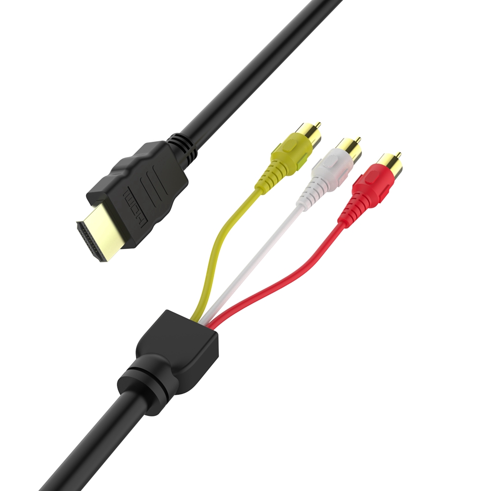 Cáp nối chia đầu HDMI sang 3 đầu RCA đa năng tiện dụng