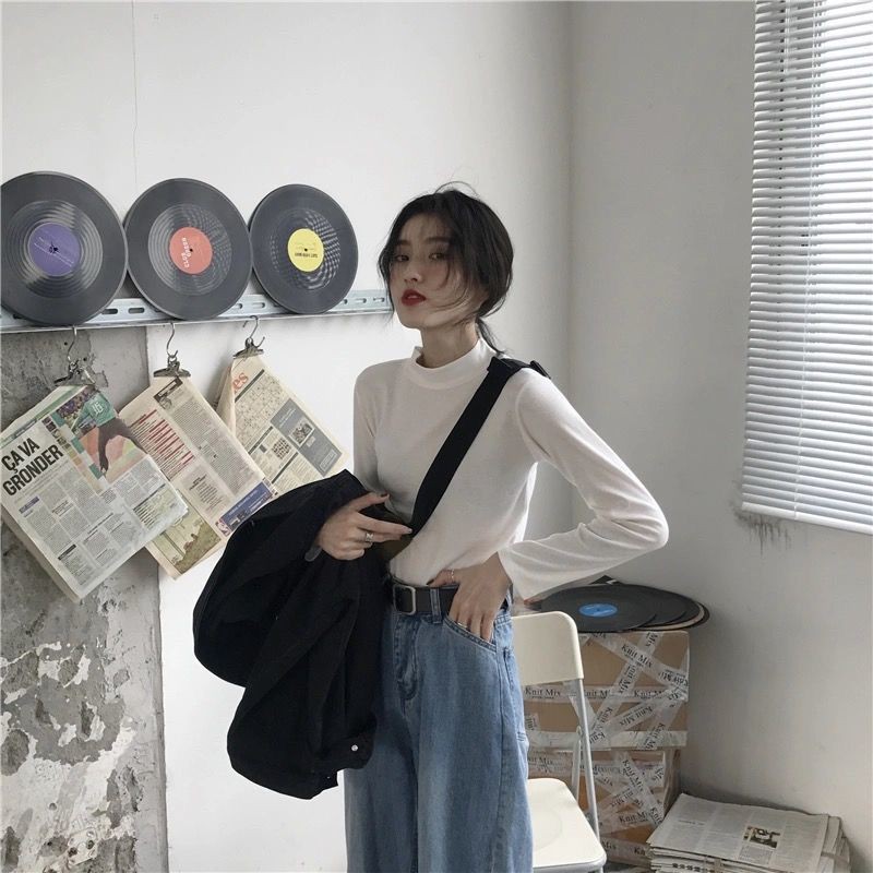 🌈Khuyến trái mùa 🌈Áo sweater len dáng rộng phong cách Hàn Quốc màu trơn cho nữ