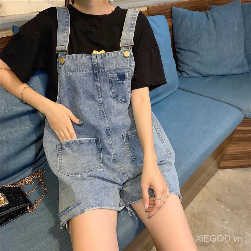 Quần Short Jeans Lưng Cao Ống Rộng Phong Cách Hàn Quốc Cho Nữ | BigBuy360 - bigbuy360.vn