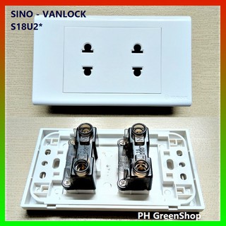Mặt 2 ổ cắm SINO S18U2 (Ổ đôi)