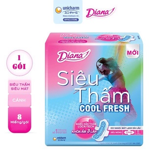 BVS Băng vệ sinh Diana Cool Fresh Siêu mỏng Cánh Không Cánh Siêu thấm