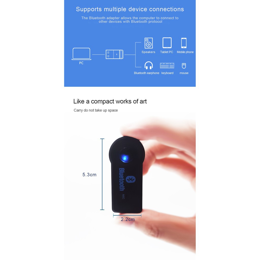 Bộ thu phát Bluetooth với jack 3.5mm cho xe ô tô