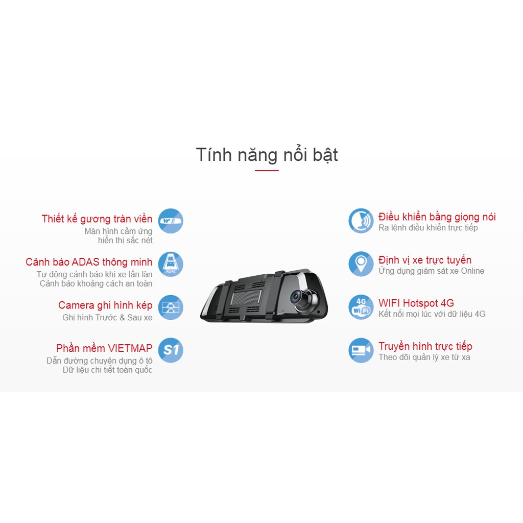 Camera Hành Trình Vietmap P2 - Trợ lí lái xe đa năng, điều khiển bằng giọng nói (Tặng thẻ 32G + Sim 4G) | BigBuy360 - bigbuy360.vn