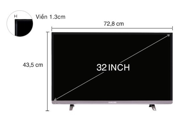 [Mã ELMSDAY giảm 6% đơn 2TR] Tivi Smart tv Darling 32inch 32HD wifi internet