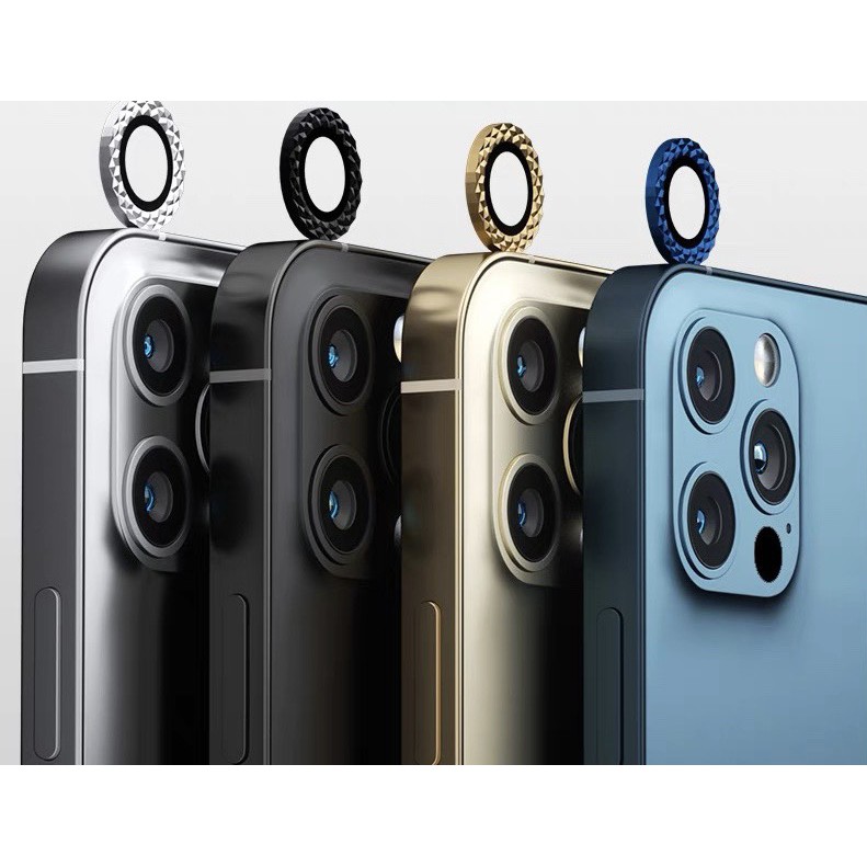 Bộ 3 dán kim cương bảo vệ mắt camera IPhone 12 Pro Max, 12 Pro, 12, 12 Mini 11 ,11 ,11 pro max