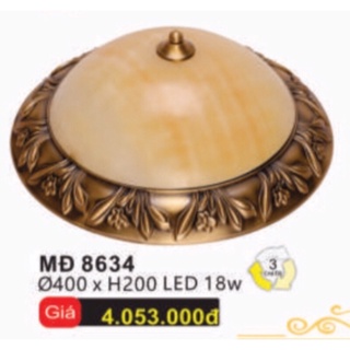 ĐÈN ỐP TRẦN ĐỒNG 100% + BÓG LED 3 CHẾ ĐỘ SÁNG