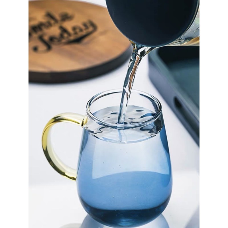 Bộ bình nước thuỷ tinh 1,5L kèm 4 cốc 250ml sang trọng mẫu mới 2021