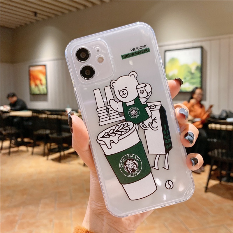 Ốp lưng iphone viền trong chống ố Starbucks 6/6s/6plus/6splus/7plus/8plus/x/xs/xs max/11/11promax/12/12pro/12promax