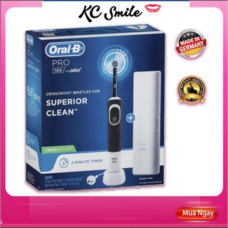 Bàn chải điện oral b pro 100 loại bỏ 100% mảng bám - hàng chính hãng đức