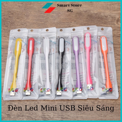 Đèn Led Mini USB siêu sáng, đèn led đọc sách mini vỏ nhựa dẻo, cắm cổng USB sạc dự phòng, laptop - Màu Ngẫu Nhiên