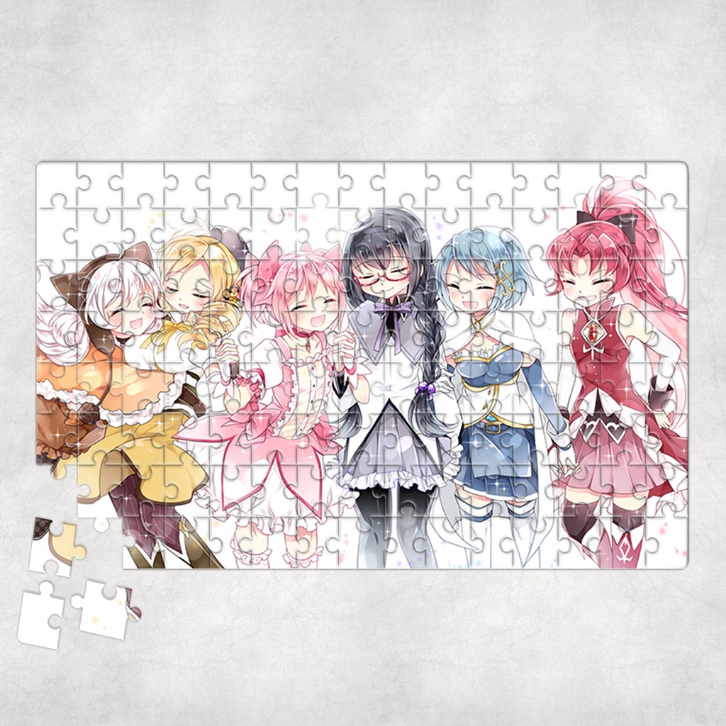 Tranh ghép hình A4, A5 Anime, xếp hình PUELLA MAGI MADOKA MAGICA - Mẫu 1