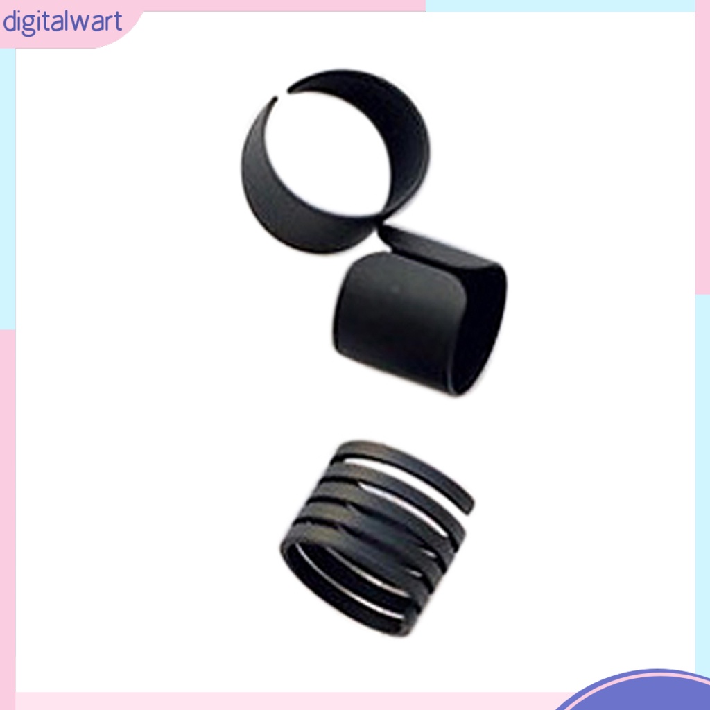 Set 3 nhẫn đeo đốt ngón tay màu đen thời trang