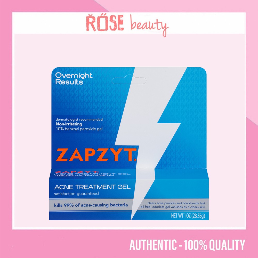 Kem dưỡng da ngừa mụn Zapzyt chứa 10% Benzoyl Peroxide 30ml - Rosebeauty