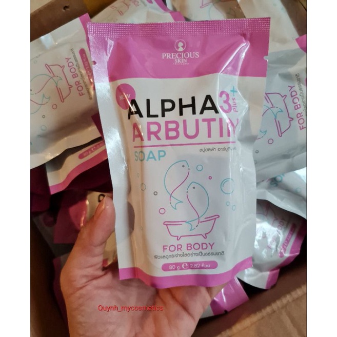 Xà phòng tắm trắng Alpha Arbutin Soap Thái Lan - Mẫu mới dạng túi