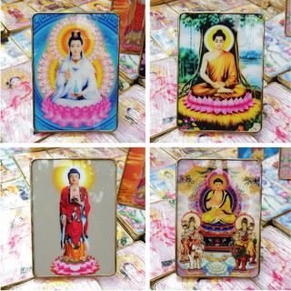 [NHIỀU MẪU] Tranh Phật để bàn 15x21cm chất liệu gỗ tráng gương mica viền vàng đồng bền đẹp