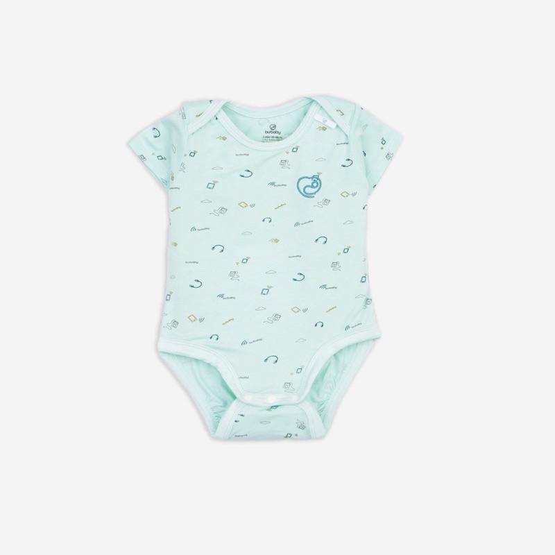 Bodychip ngắn tay cổ chồm Bu Baby - Bambus Techno